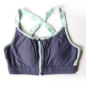 Fabletics Zoe High Impact Sports Bra, Front Zip, L